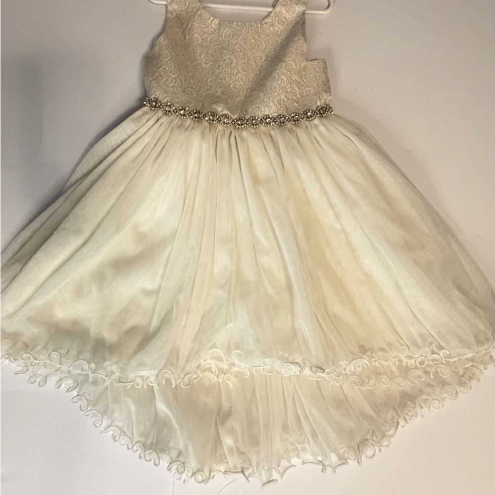 American Princess Cream Dress with Gold Accents